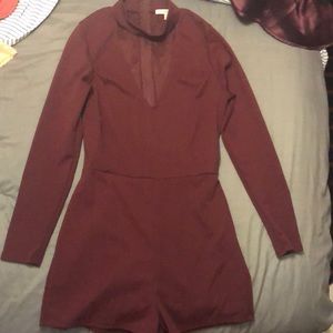 Burgundy romper